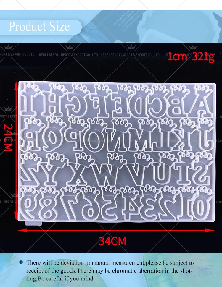 Wholesale Crown Letter Resin Mold Backward Alphabet Silicone Epoxy Mould for Making Keychain Pendant Jewelry