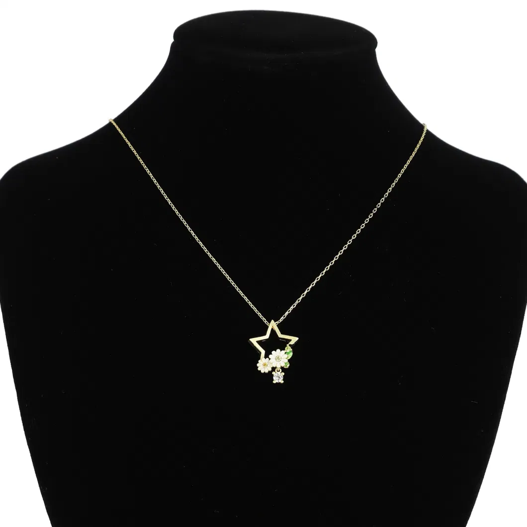 High End 925 Sterling Silver Necklace with Star Pendant