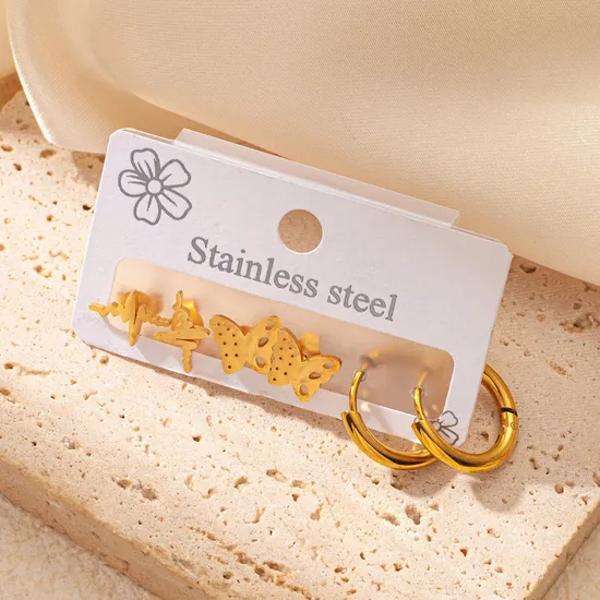 French Retro Senior Feeling Titanium Steel Irregular Circle Earrings Temperament Hundred Models Do Not Lose Color Earrings