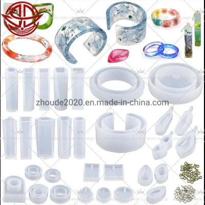 Customized 30PCS Resin Jewelry Silicone Molds Kit DIY Bracelet Pendant Ring Making Casting Resin Moulds