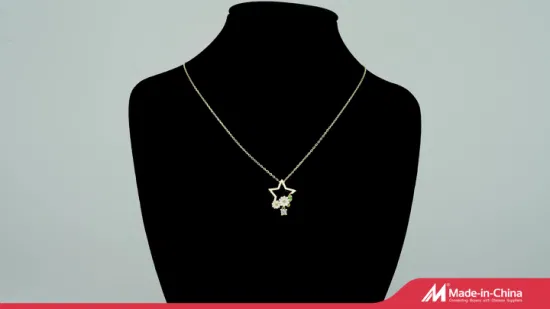 High End 925 Sterling Silver Necklace with Star Pendant