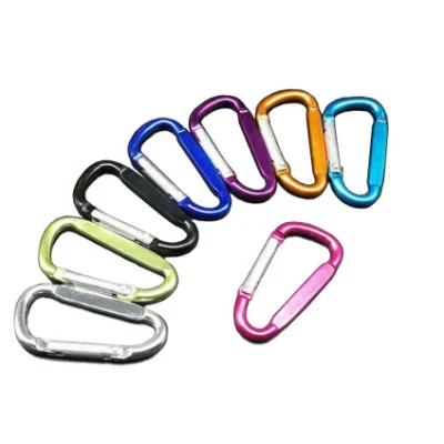 Wholesale Cheap Aviation Aluminum Metal Snap Hook Small D Hook Ring 48*25mm Flat Swivel Snap Outdoor Climbing Safety Hook Key Chain Metal Carabiner Engraving