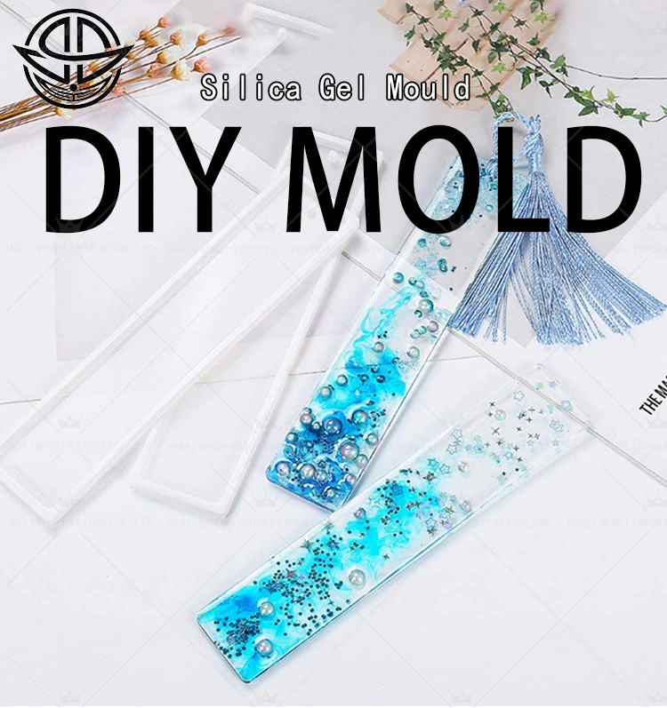 Wholesale 4 PCS Bookmark Epoxy Resin Mold Bookmark Jewelry Making DIY Transparent Ornament Silicone Molds