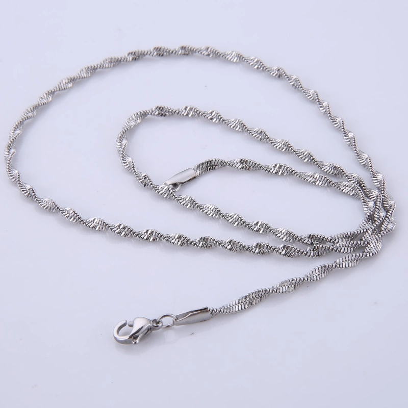 Fashion Twisted Chain Necklace Bracelet Anklet Handcraft Jewelry with Clasp Finished Chain