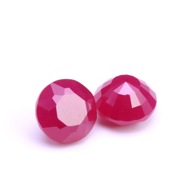 Synthetic Opaque Ruby Stone Round Gemstone for Jewelry Setting