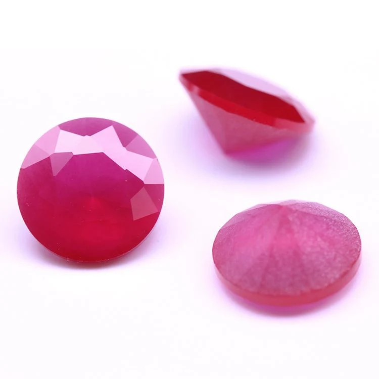 Synthetic Opaque Ruby Stone Round Gemstone for Jewelry Setting
