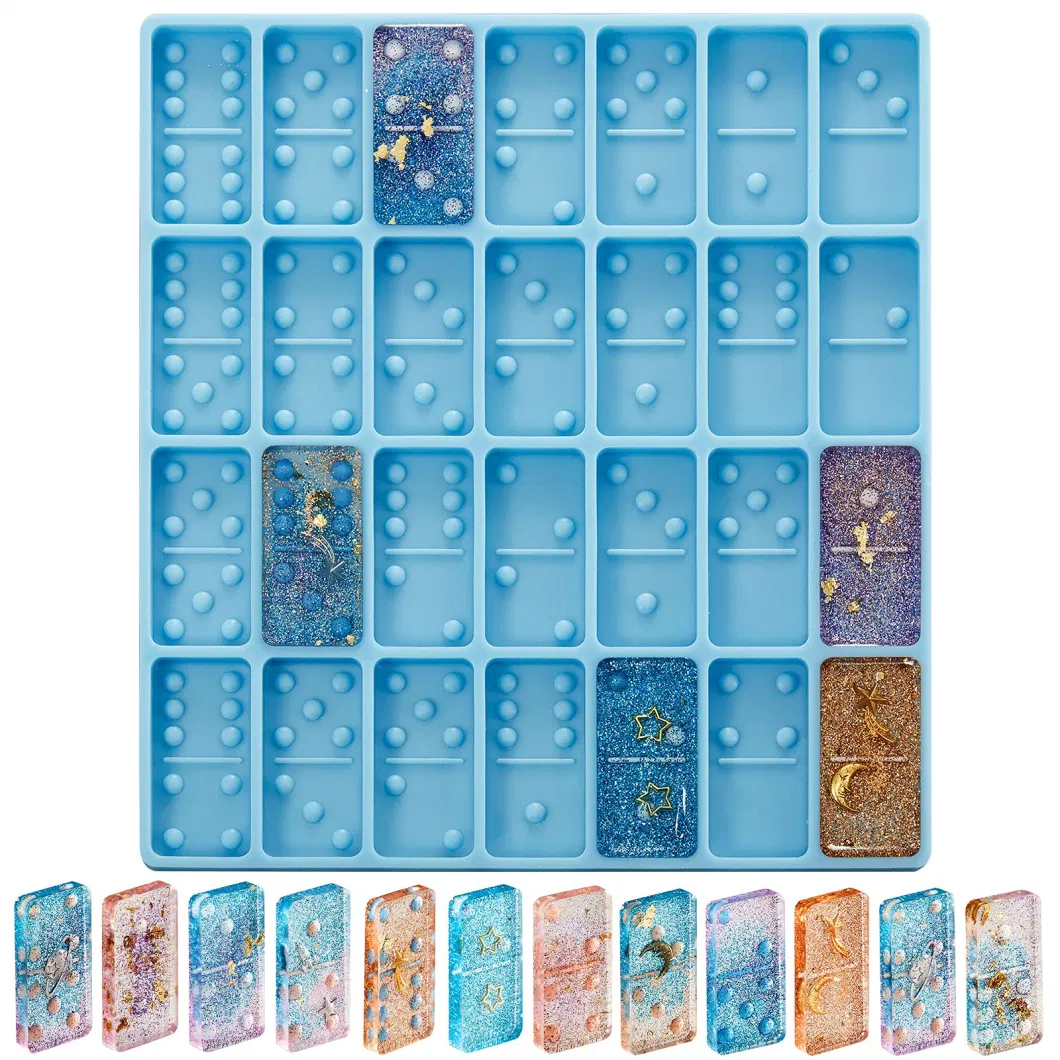 Domino Epoxy Handicrafts Candy Clay Toy Cake Jewelry Making Silicone Resin Molds