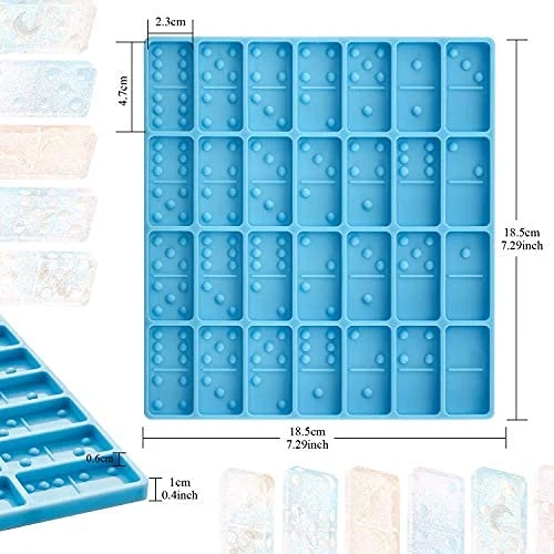 Domino Epoxy Handicrafts Candy Clay Toy Cake Jewelry Making Silicone Resin Molds