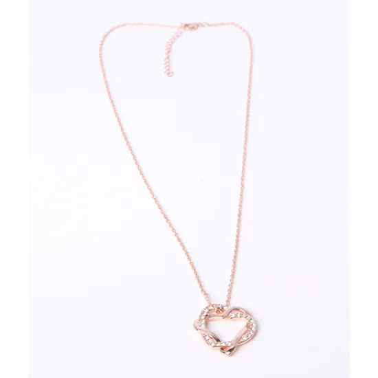 Fashion Jewelry Gold Pendant Necklace with Rhinestone 