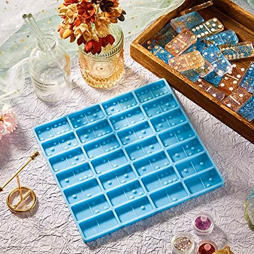 Domino Epoxy Handicrafts Candy Clay Toy Cake Jewelry Making Silicone Resin Molds