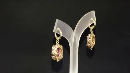 European Popular Fashion 18K Gold Style Long Drop Earrings Jewelry 