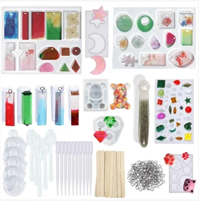 Molds Resin Jewelry Tools Set DIY Jewelry Decoration Craft Making Kit Chocolate Silicone Mold