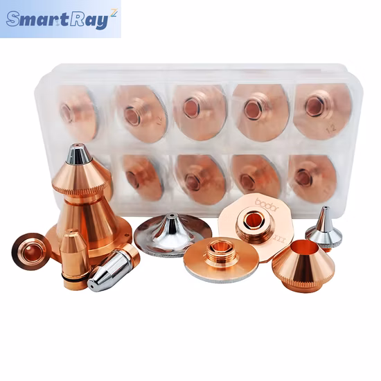 Raytools Original Fiber Laser Nozzles Double Layers Chrome Plating Dia. 28mm Height 11mm for Fiber Laser Cutter