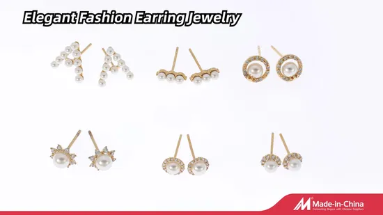 New Arrived 14K Gold Costume Moissanite Stone Heart Fashion Earring 