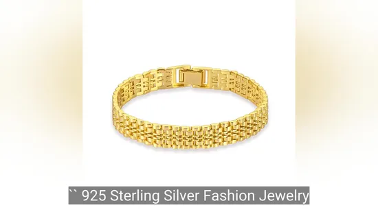 925 Sterling Silver Mature Men′s Chain Bracelet, Women′s Fashion Jewelry Bracelet, Suitable for Parties and Holiday Wear 